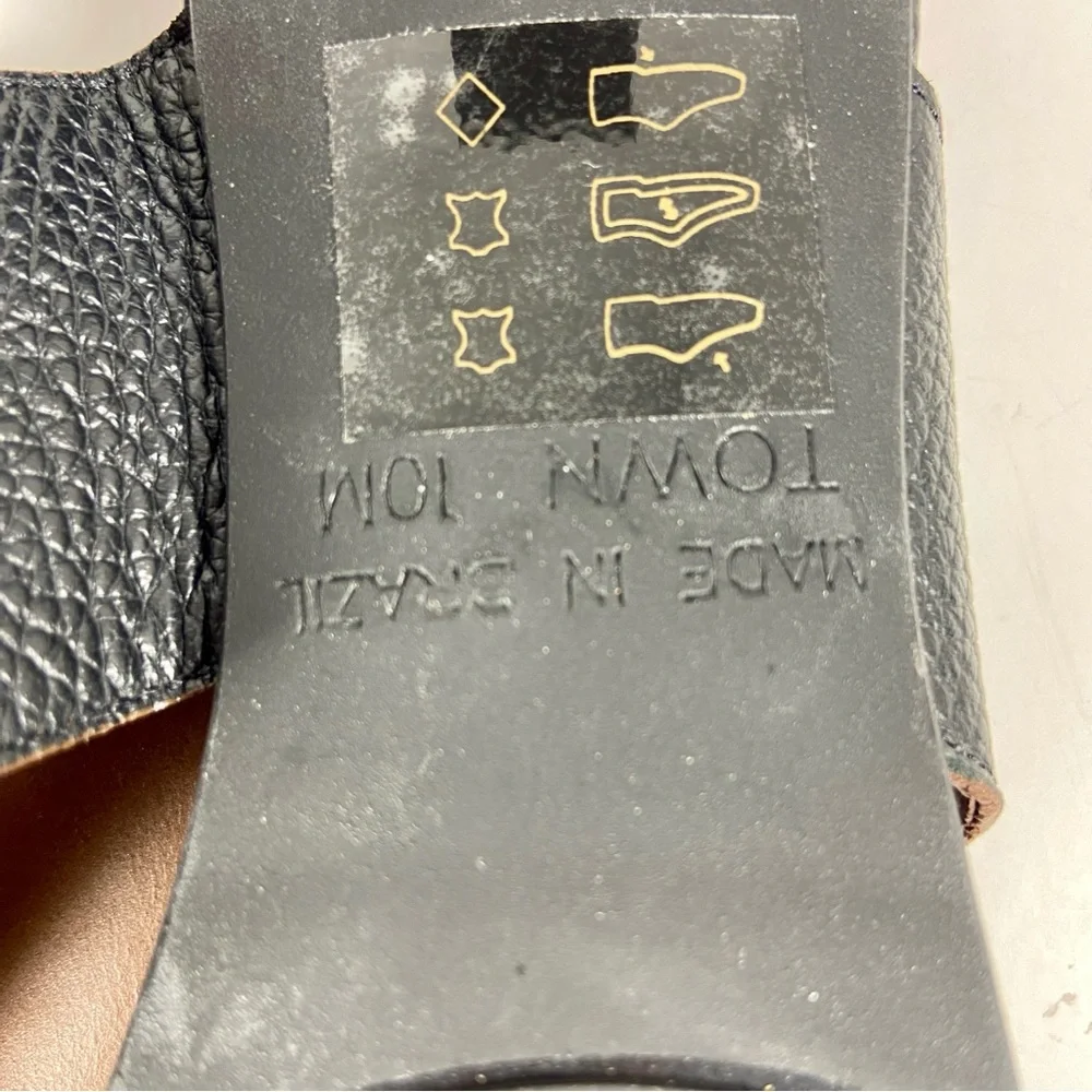 Brighton Black and Brown Heels with Decorative Metal Detail - Picture 12 of 12